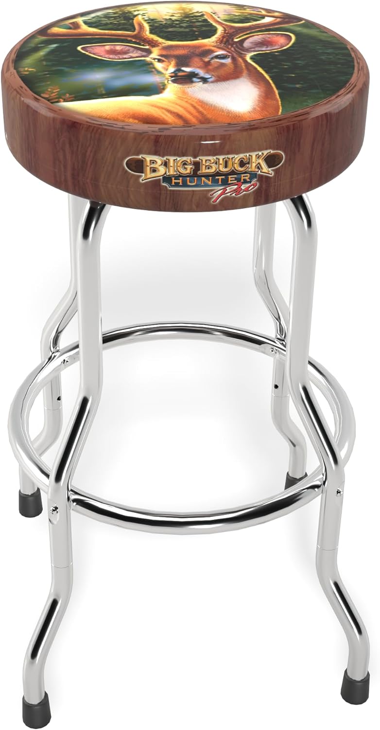 Arcade1Up Officially Licensed Adjustable Stool with Chrome-Plated Steel Frame and High-Density Foam Padding for Supreme Gaming Comfort (Big Buck Hunter Pro) - Image 2